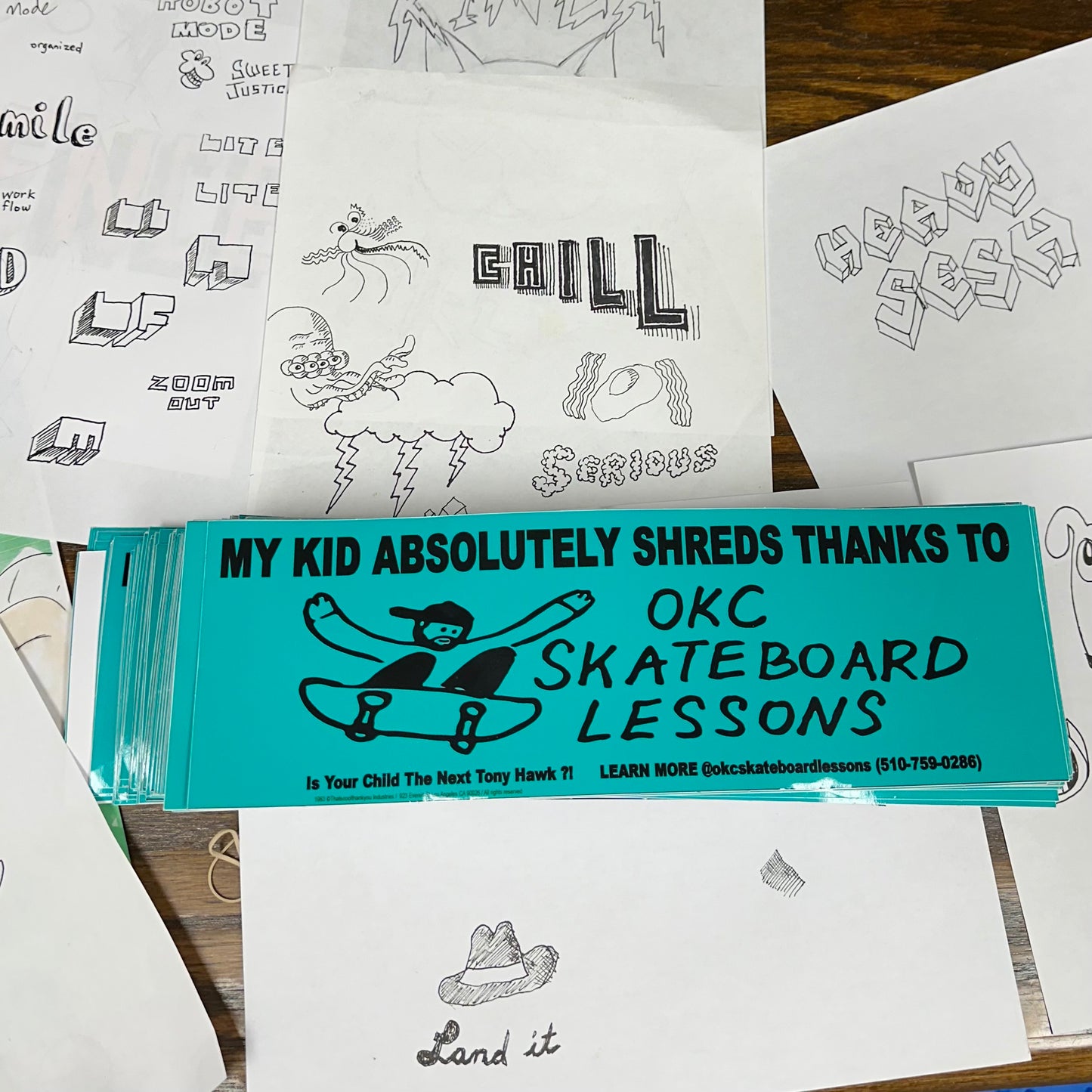 OKCSBL Teal Bumper Sticker